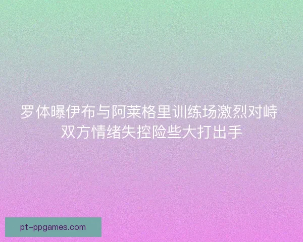 罗体曝伊布与阿莱格里训练场激烈对峙 双方情绪失控险些大打出手 罗体曝伊布与阿莱格里训练场激烈对峙 双方情绪失控险些大打出手